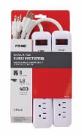 Prime 6 Outlet Surge Protector - White
