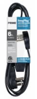 Prime® Snug Plug 3-Outlet Black Low-Profile Extension Cord