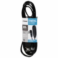 Prime® Snug Plug 3-Outlet Low-Profile Black Extension Cord