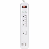 Prime 4-Outlet Multimedia Surge Protector - White