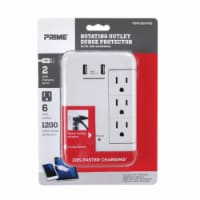 Prime® Rotating Outlet Surge Protector - White