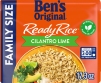 Ben's Original Ready Rice Cilantro Lime Flavored Family Size Rice, Easy Dinner Side, 17.3 oz Pouch Perspective: Main