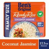 Ben's Original Ready Rice Coconut Jasmine Family Size Rice, Easy Dinner Side, 17.3 oz Pouch Perspective: Main