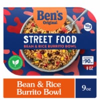 Ben's Original Street Food Bean & Rice Burrito Bowl Prepared Entrée Microwave In 90 Seconds Perspective: Main