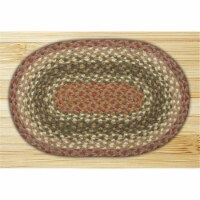 Earth Rugs 46-024 Olive-Burgundy-Gray Round Swatch