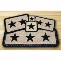 Earth Rugs 84-313BS Wicker Weave Trivet- Black Star-