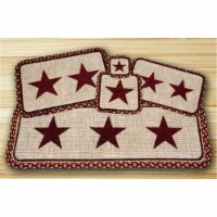 Earth Rugs 84-357BS Wicker Weave Trivet- Burgundy Star-