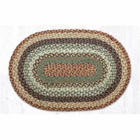 Capitol Importing 10-413 20 x 30 in. Jute Heart Braided Rug - Buttermilk & Cranberry
