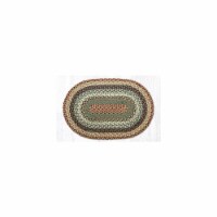 Capitol Importing 26-413 4 x 6 ft. Jute Oblong Braided Rug - Buttermilk & Cranberry