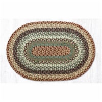 Capitol Importing 33-413 2 x 6 ft. Jute Oblong Braided Rug - Buttermilk & Cranberry