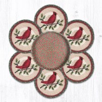 Capitol Importing 56-025HC 10 x 10 in. TNB-25 Holly Cardinal Trivets in a Basket