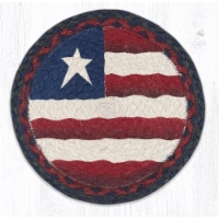 Capitol Importing 80-015PF 10 x 10 in. MSPR-15 Primitive Flag Printed Round Trivet