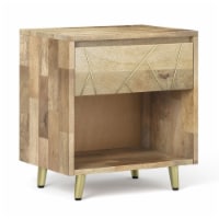 Jager SOLID MANGO WOOD 22 in Wide Bedside Nightstand Table
