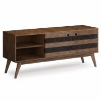 Clarkson SOLID ACACIA WOOD Low TV Stand in Rustic Natural Aged Brown For TVs up to 65 inches