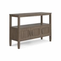 Lev Solid Wood Console Table In Smoky Brown