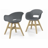Kona Outdoor Dining Chair in Plastic ( Set of 2 ) in Black