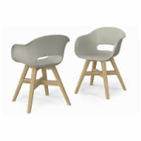 Kona Outdoor Dining Chair in Plastic ( Set of 2 ) in Taupe