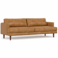 Livingston 90-inch Sofa in Genuine Leather Sienna Genuine Top Grain Leather