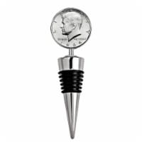 UPM Global 15203 4 x 1.3 in. JFK 1964 First Year of Issue Half Dollar Coin Wine Stopper