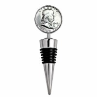 UPM Global 15206 4 x 1.3 in. Silver Franklin Half Dollar Coin Wine Stopper