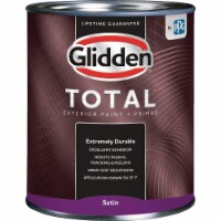 Glidden Total Exterior Paint + Primer Satin Ultra Deep Base Quart GLTEX40DB/04