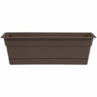Bloem Dura Cotta 30 In. Plastic Chocolate Flower Box DCBT30-45