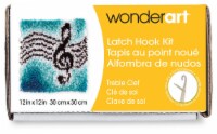 Caron Wonderart Latch Hook Kit 12 X12 -Treble Clef
