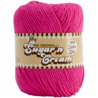 Lily Sugar'n Cream Yarn - Solids Super Size-Hot Pink