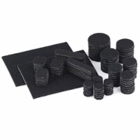 Richelieu America 235974 TruGuard Round Heavy Duty Self-Adhesive Felt Pads, Black - Pack of 1