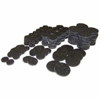 Richelieu America 235972 TruGuard Round Heavy Duty Self-Adhesive Felt Pads, Black - Pack of 1