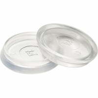 Richelieu America 235941 1.87 in. TruGuard Plastic Round Smooth Base Cup, Clear - Pack of 4