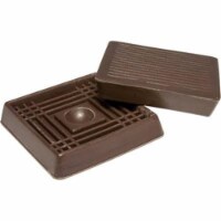 Richelieu America 235965 2.06 in. TG Square Brown Rubber Cup - Pack of 4