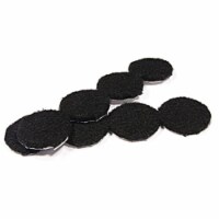 Richelieu America 235970 1.12 in. TruGuard Round & Heavy Duty Self-Adhesive Felt Pads, Black
