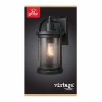 Xavier 1-Light Outdoor Indoor Wall Sconce, Matte Black, Seeded Glass Shade Perspective: Main