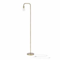 Globe Electric Holden 70" Floor Lamp With In-Line On/Off Foot Switch - Matte Brass Perspective: Main