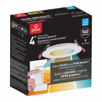 Globe Electric Ultra Slim Energy Star Frost White 4 inch in. W Metal LED Recessed Light 60 wa