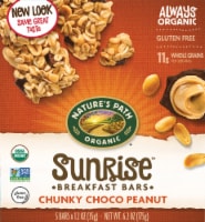 Nature's Path Organic Gluten Free Chunky Chocolate Peanut Chewy Granola Bars Perspective: Main