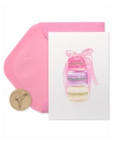 Papyrus Stack of Macarons with Glitter Boxed Blank Note Cards Perspective: Main