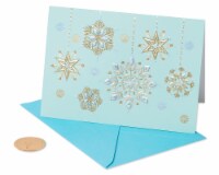 Papyrus Hanging Glitter Snowflakes Boxed Holiday Cards Perspective: Main