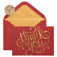 Papyrus Red and Gold Boxed Thank You Cards Perspective: Main
