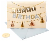 Papyrus Happy Birthday Card (Metallic Banner) Perspective: Main