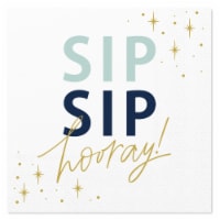 American Greetings Beverage Napkins Sip Sip Hooray Perspective: Main