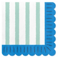 American Greetings 20-Count Beverage Napkins, Light Green Stripes Perspective: Main