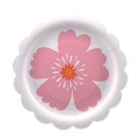 American Greeting All Occasion Paper Plates- Pink Flower Perspective: Main