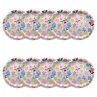 American Greeting Paper Plates- Multi-Colored Flowers Perspective: Main