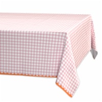 American Greetings Plastic Table Cover- Pink Gingham Perspective: Main