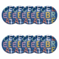 American Greeting Paper Plates- Celebrate on Blue Perspective: Main