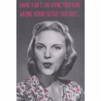RPG Retro Woman: Having a Kid, Heart Walking Outside Body Funny Mother's Day Card Perspective: Main