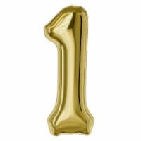 American Greetings Large Gold Foil Number '1' Balloon Perspective: Main