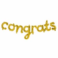 American Greetings Gold 'Congrats' Foil Balloon Banner (8-Piece Set) Perspective: Main